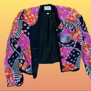 Louben Loud Shoulder-Padded Crop Blazer
